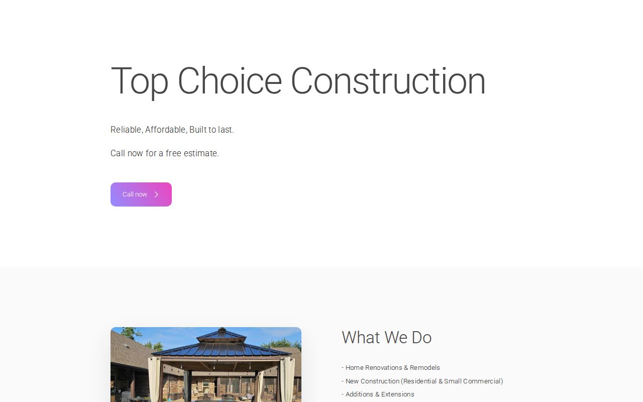 Top Choice Construction | Trusted Local Construction Company (copy)